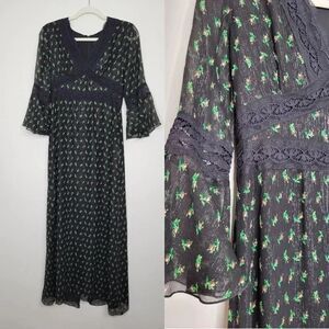 ⭐Rare⭐Anna sui floral chiffon maxi dress 2
